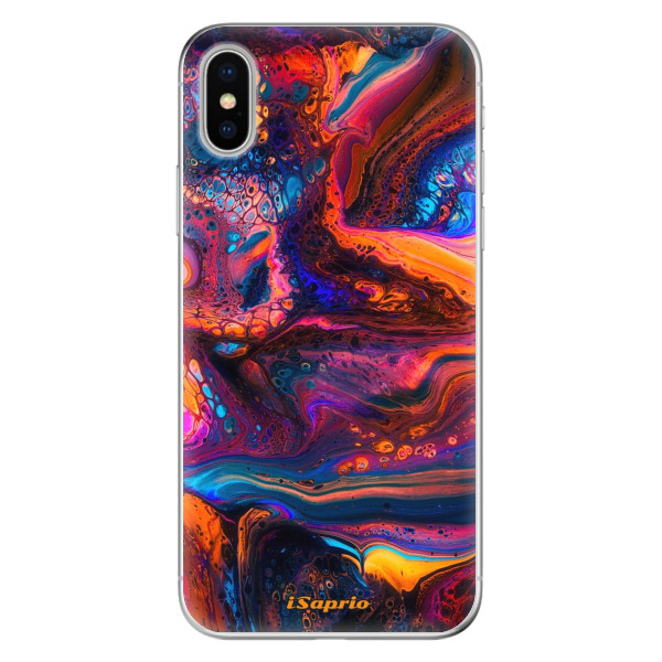 Odolné silikónové puzdro iSaprio - Abstract Paint 02 - iPhone X