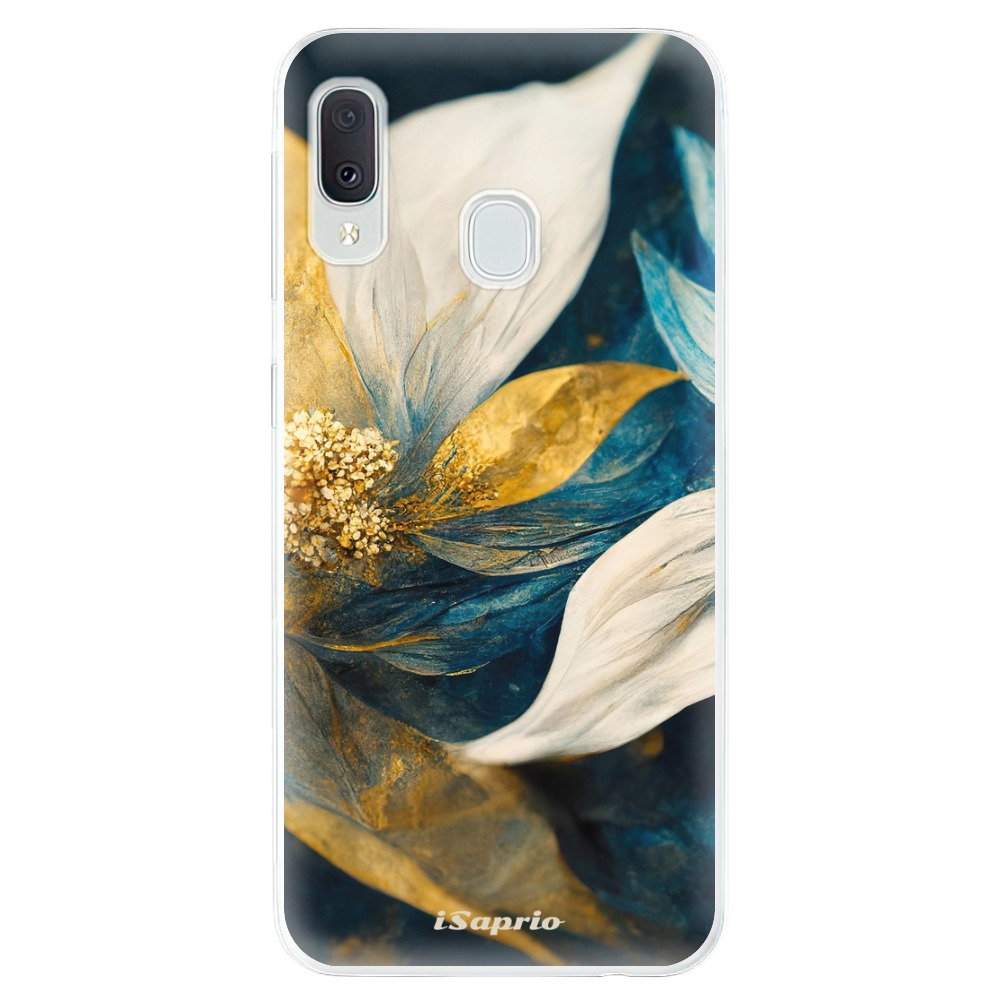 Odolné silikónové puzdro iSaprio - Gold Petals - Samsung Galaxy A20e
