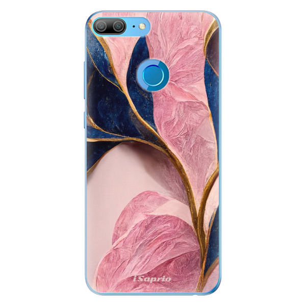 Odolné silikónové puzdro iSaprio - Pink Blue Leaves - Huawei Honor 9 Lite