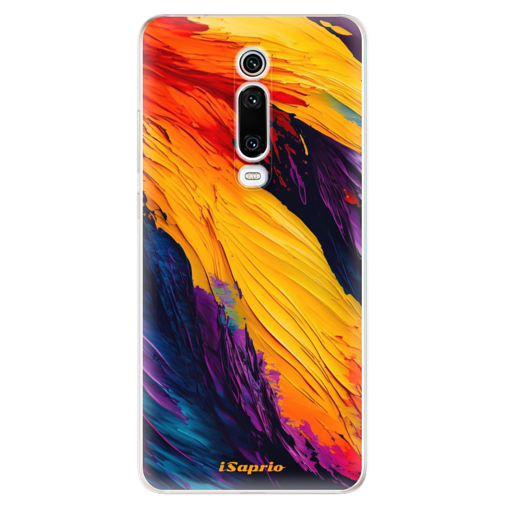 Odolné silikónové puzdro iSaprio - Orange Paint - Xiaomi Mi 9T Pro