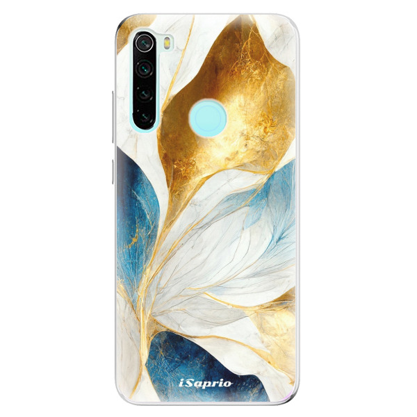 Odolné silikónové puzdro iSaprio - Blue Leaves - Xiaomi Redmi Note 8