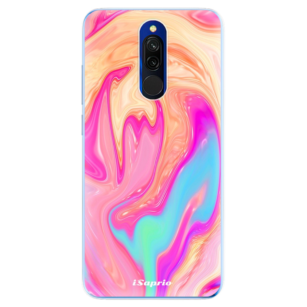 Odolné silikónové puzdro iSaprio - Orange Liquid - Xiaomi Redmi 8