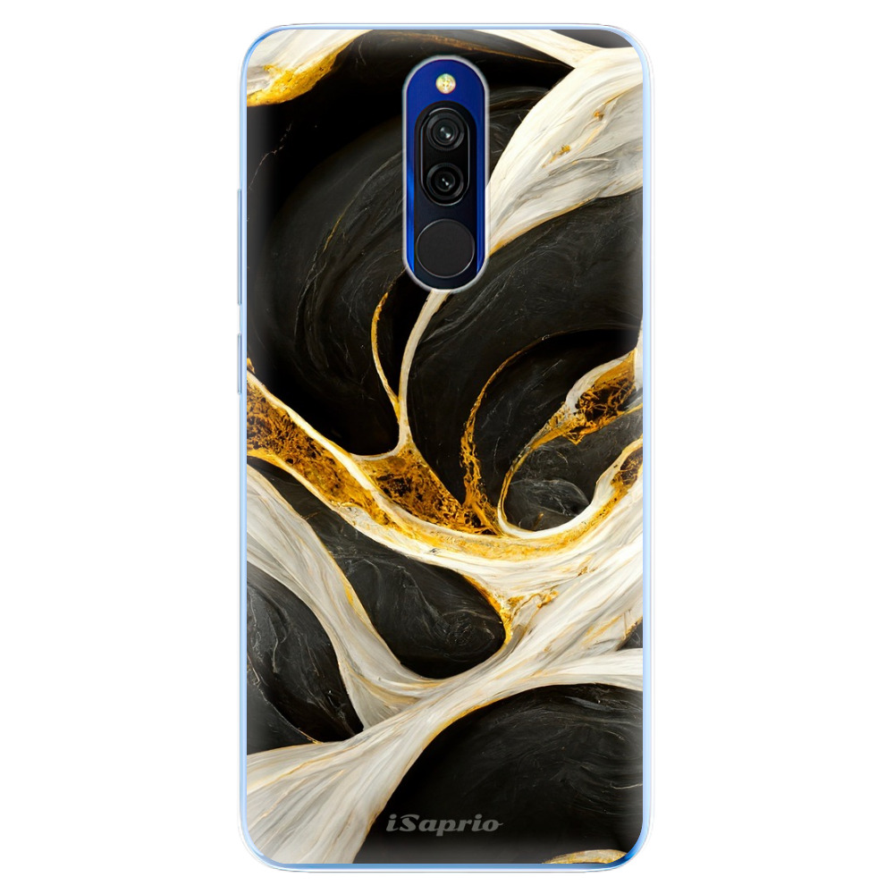 Odolné silikónové puzdro iSaprio - Black and Gold - Xiaomi Redmi 8