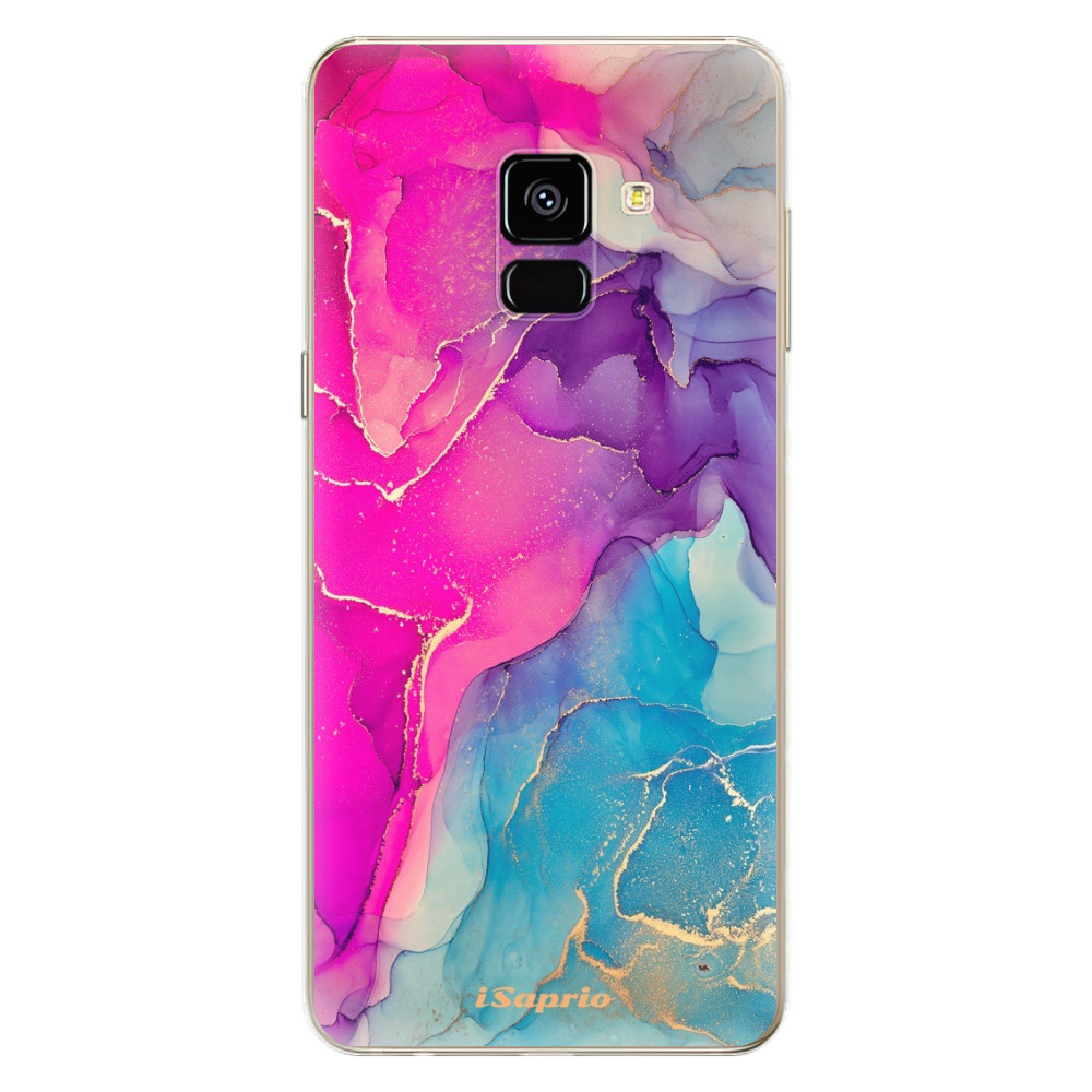 Odolné silikónové puzdro iSaprio - Purple Ink - Samsung Galaxy A8 2018