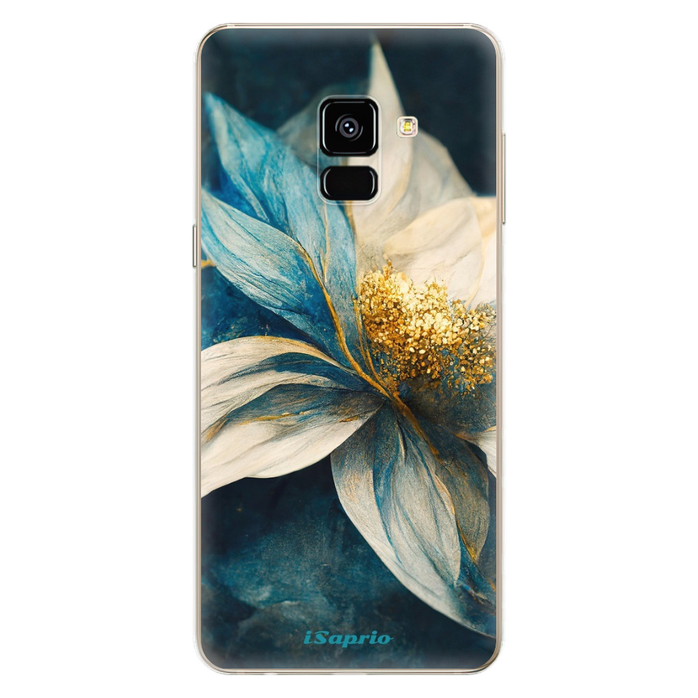 Odolné silikónové puzdro iSaprio - Blue Petals - Samsung Galaxy A8 2018