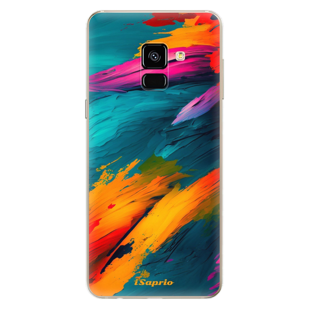 Odolné silikónové puzdro iSaprio - Blue Paint - Samsung Galaxy A8 2018
