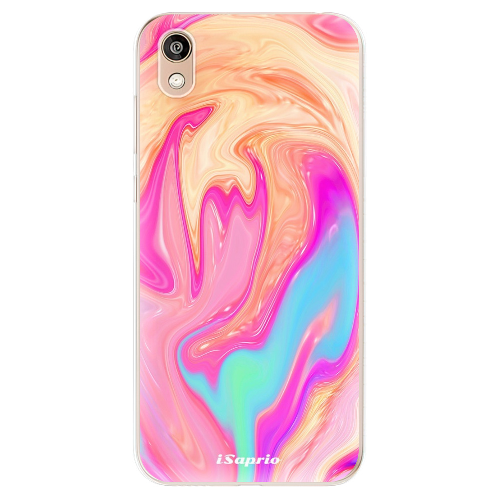 Odolné silikónové puzdro iSaprio - Orange Liquid - Huawei Honor 8S