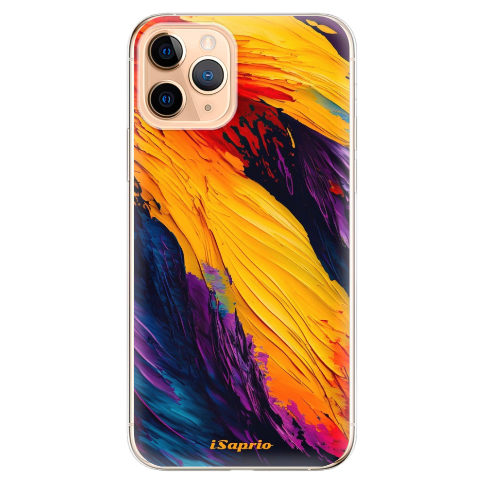 Odolné silikónové puzdro iSaprio - Orange Paint - iPhone 11 Pro
