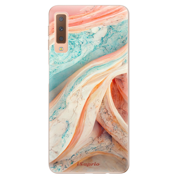 Odolné silikónové puzdro iSaprio - Orange and Blue - Samsung Galaxy A7 (2018)