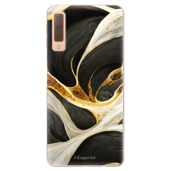 Odolné silikónové puzdro iSaprio - Black and Gold - Samsung Galaxy A7 (2018)