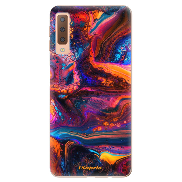Odolné silikónové puzdro iSaprio - Abstract Paint 02 - Samsung Galaxy A7 (2018)