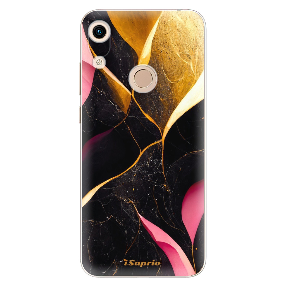 Odolné silikónové puzdro iSaprio - Gold Pink Marble - Huawei Honor 8A