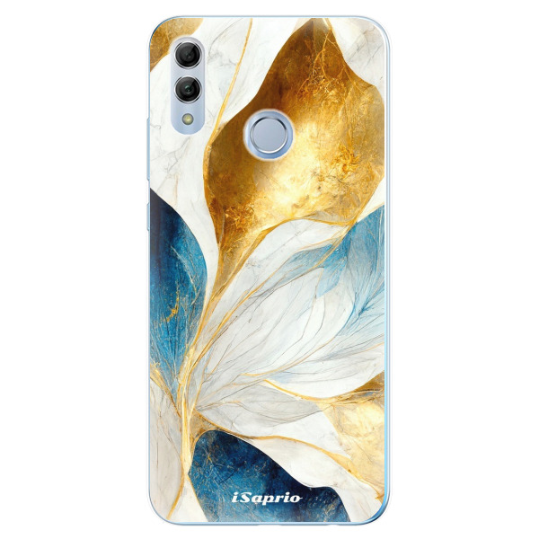 Odolné silikónové puzdro iSaprio - Blue Leaves - Huawei Honor 10 Lite
