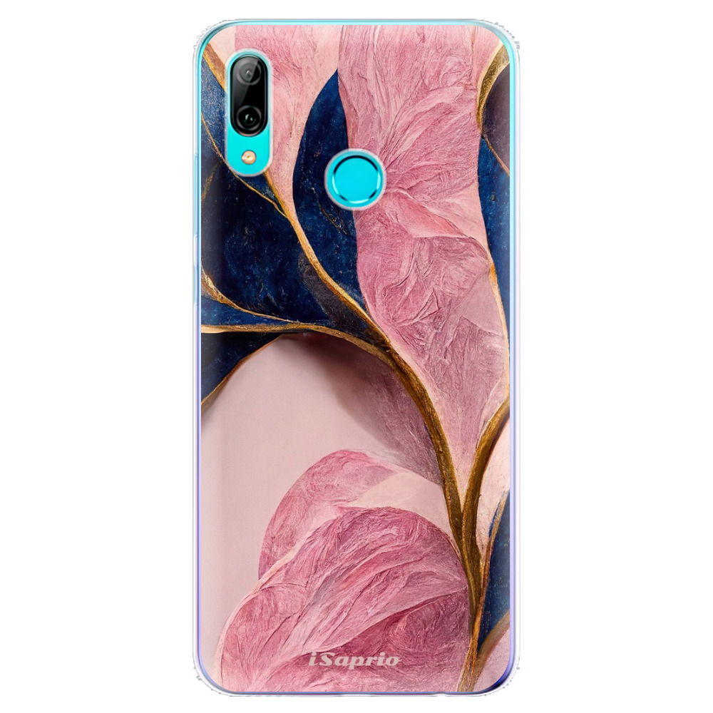 Odolné silikónové puzdro iSaprio - Pink Blue Leaves - Huawei P Smart 2019