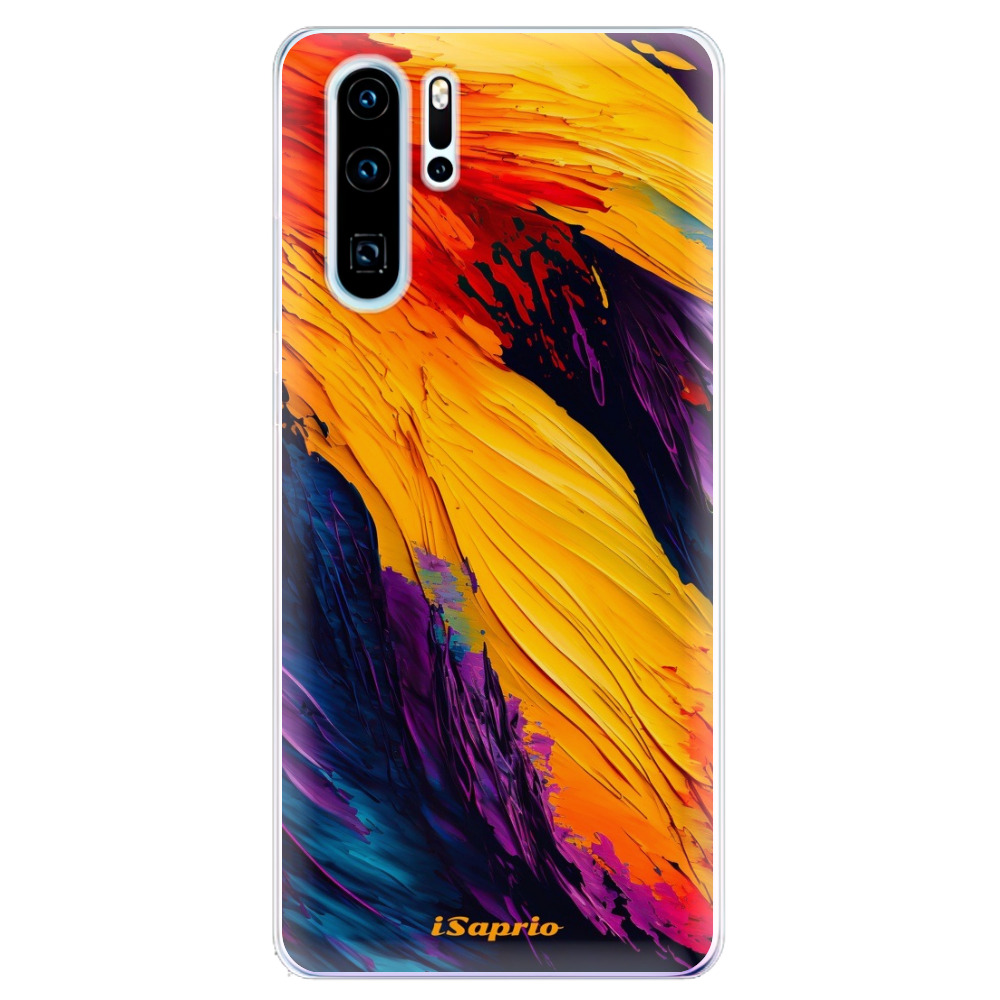 Odolné silikónové puzdro iSaprio - Orange Paint - Huawei P30 Pro