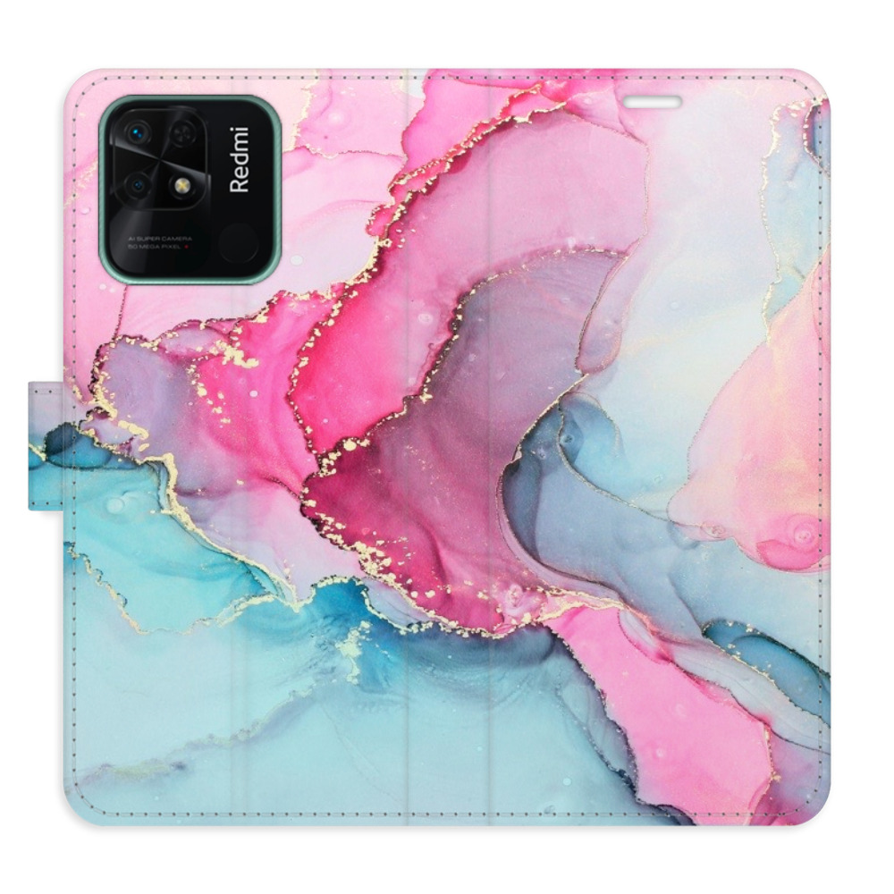 Flipové puzdro iSaprio - PinkBlue Marble - Xiaomi Redmi 10C