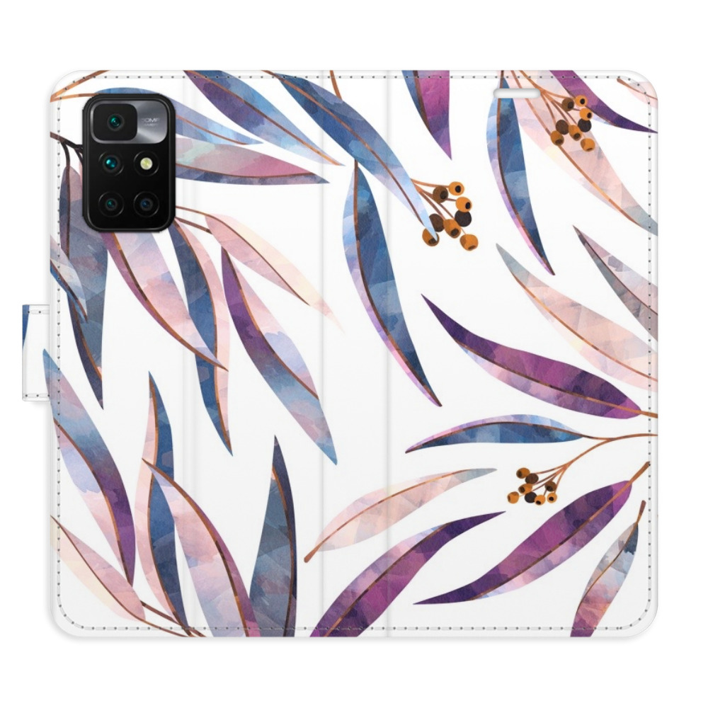 Flipové puzdro iSaprio - Ornamental Leaves - Xiaomi Redmi 10