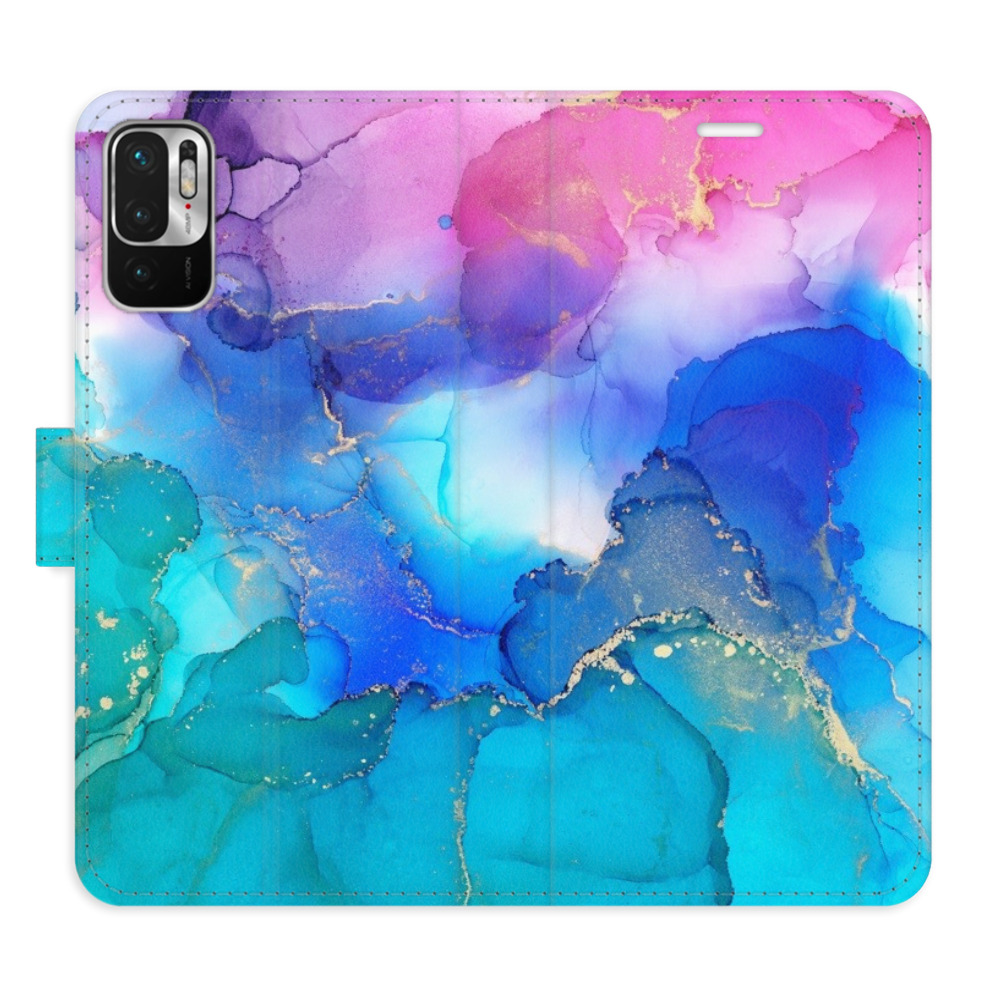 Flipové puzdro iSaprio - BluePink Paint - Xiaomi Redmi Note 10 5G