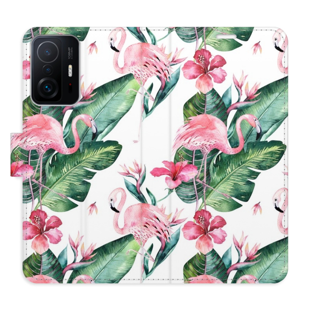Flipové puzdro iSaprio - Flamingos Pattern - Xiaomi 11T / 11T Pro