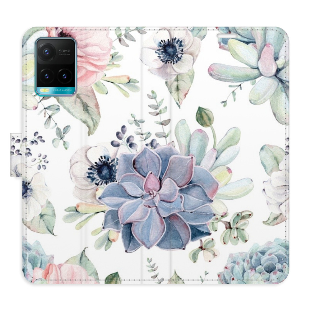 Flipové puzdro iSaprio - Succulents - Vivo Y21 / Y21s / Y33s