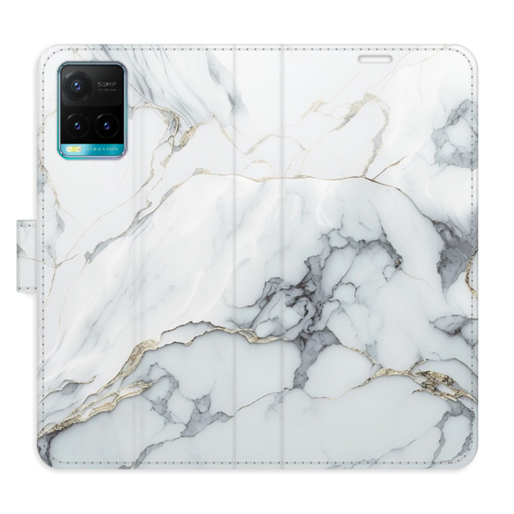 Flipové puzdro iSaprio - SilverMarble 15 - Vivo Y21 / Y21s / Y33s