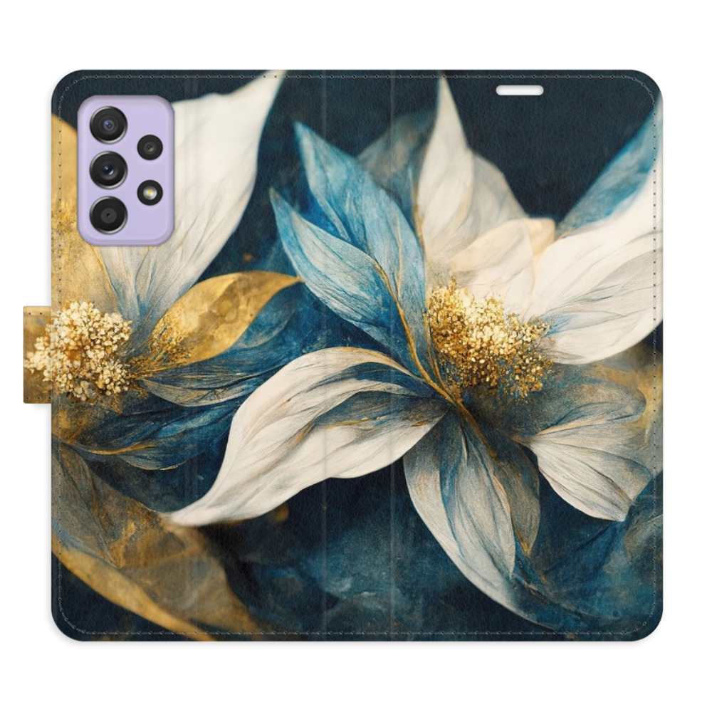 Flipové puzdro iSaprio - Gold Flowers - Samsung Galaxy A52 / A52 5G / A52s