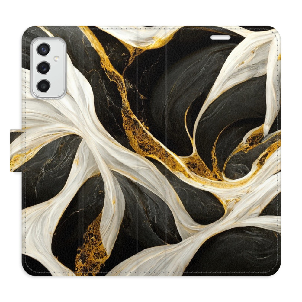 Flipové puzdro iSaprio - BlackGold Marble - Samsung Galaxy M52 5G