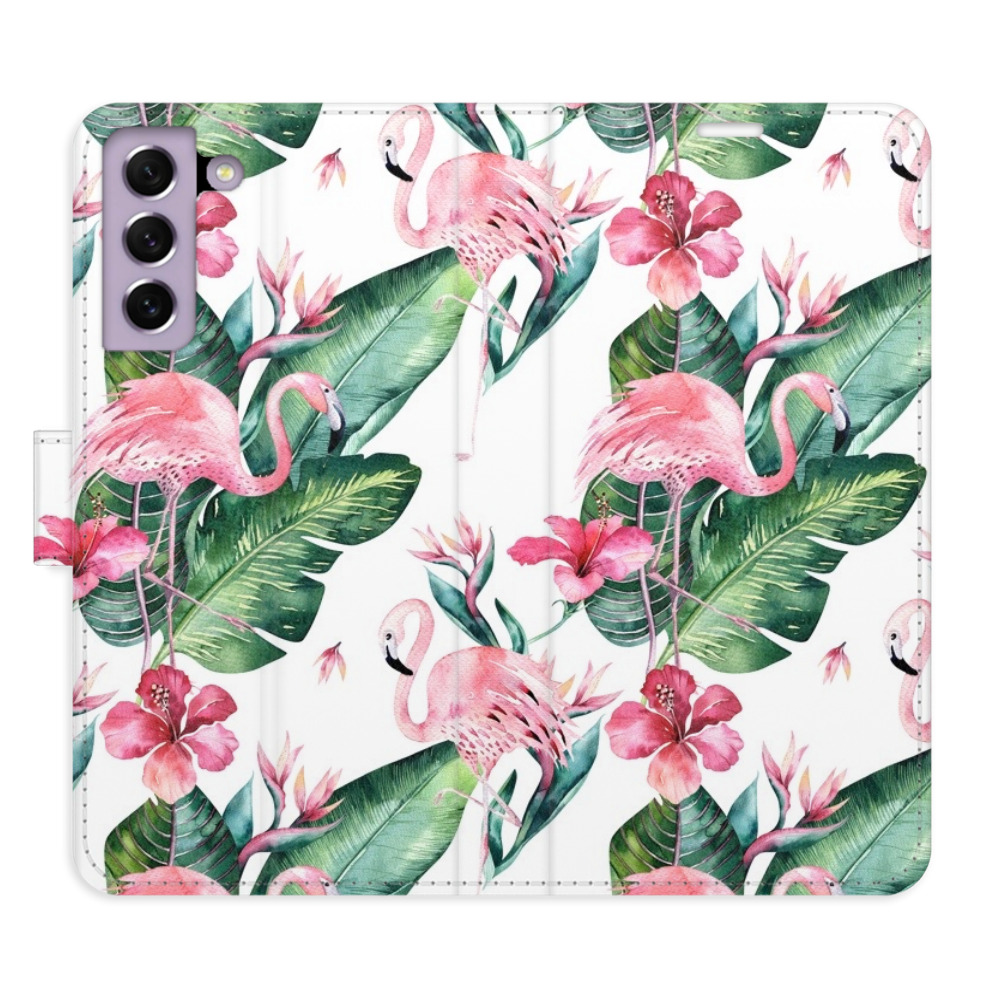 Flipové puzdro iSaprio - Flamingos Pattern - Samsung Galaxy S21 FE 5G