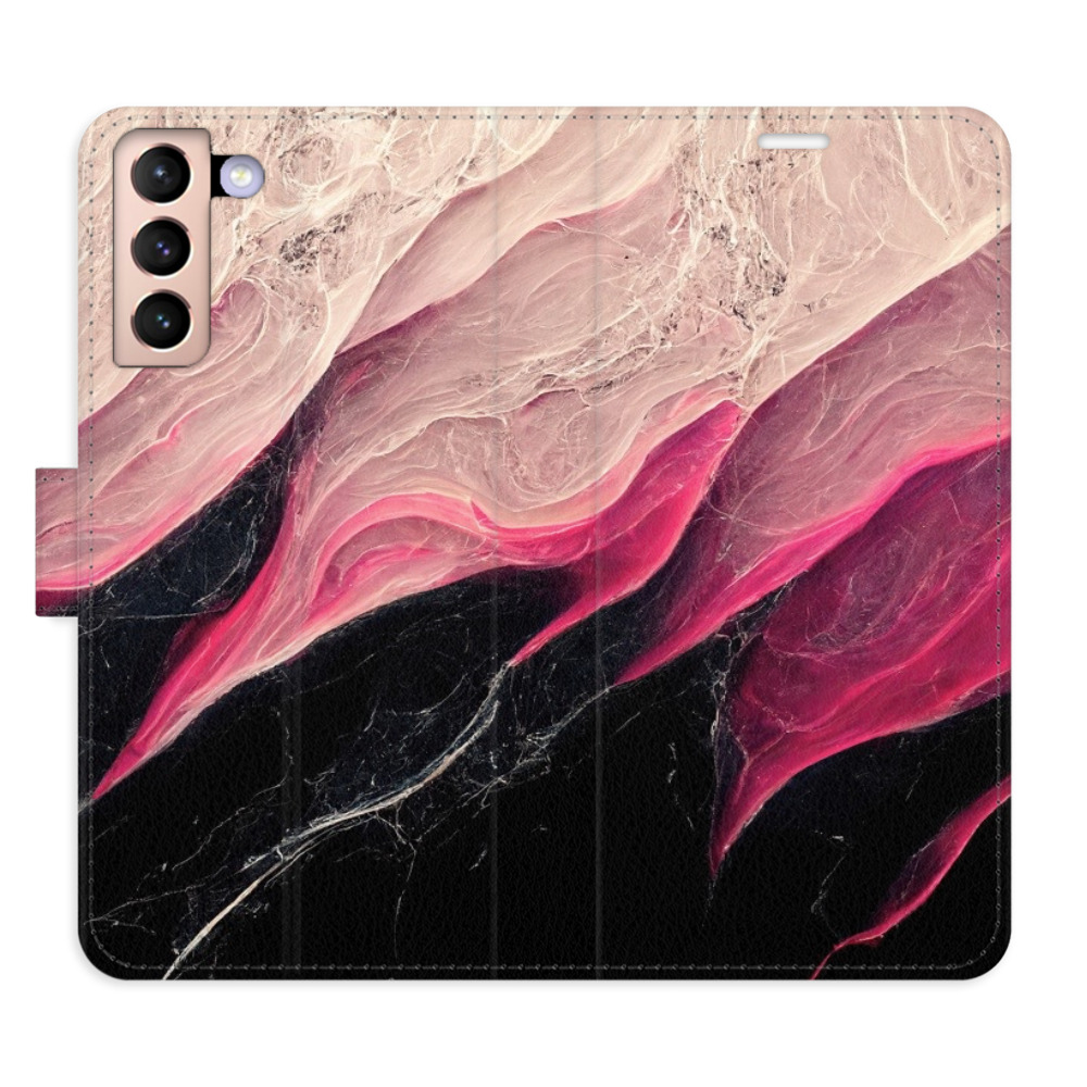 Flipové puzdro iSaprio - BlackPink Marble - Samsung Galaxy S21