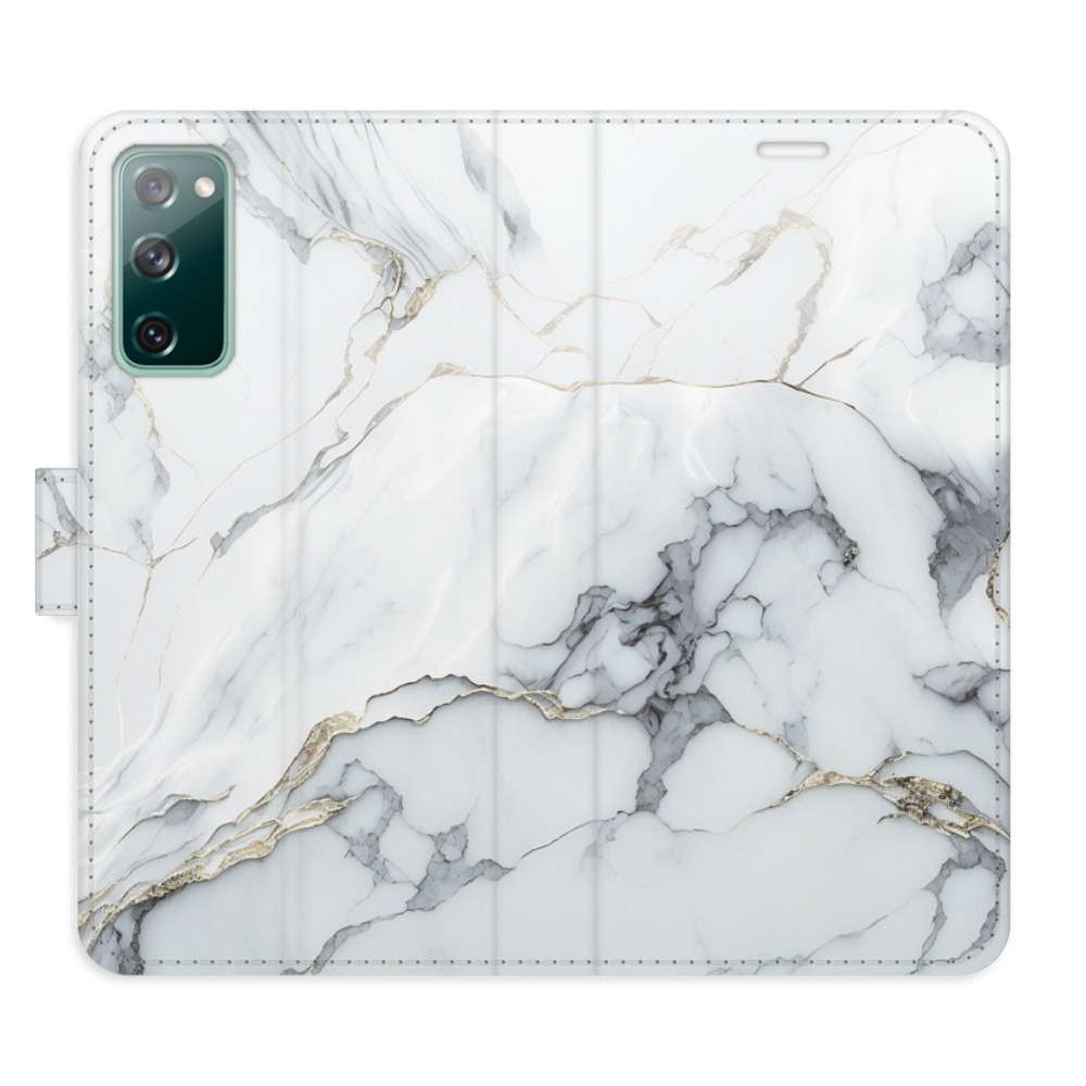 Flipové puzdro iSaprio - SilverMarble 15 - Samsung Galaxy S20 FE