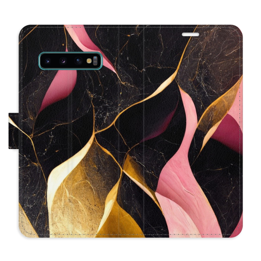 Flipové puzdro iSaprio - Gold Pink Marble 02 - Samsung Galaxy S10
