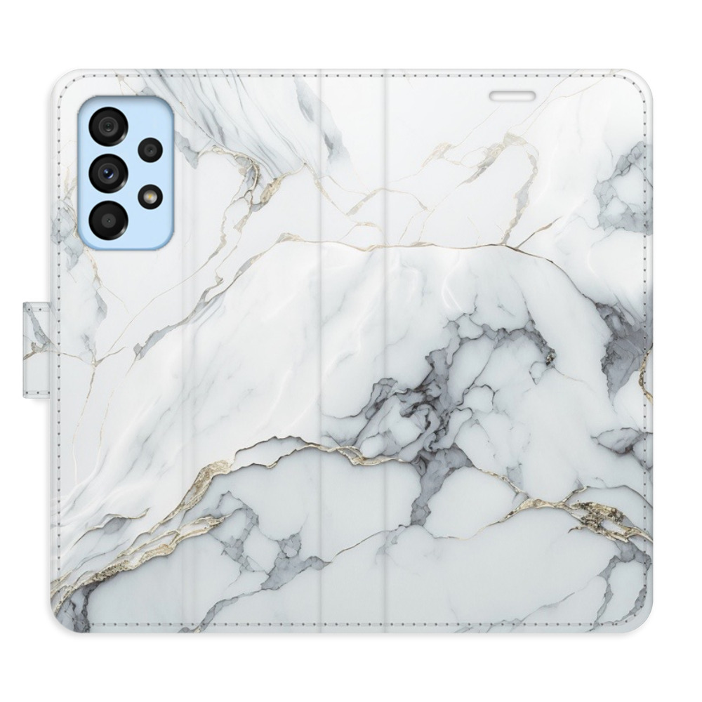 Flipové puzdro iSaprio - SilverMarble 15 - Samsung Galaxy A53 5G