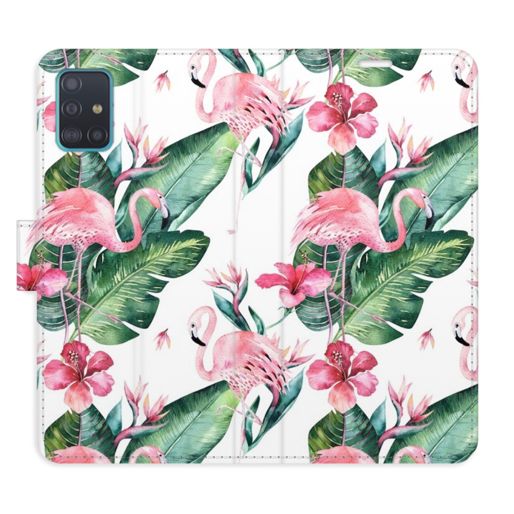 Flipové puzdro iSaprio - Flamingos Pattern - Samsung Galaxy A51