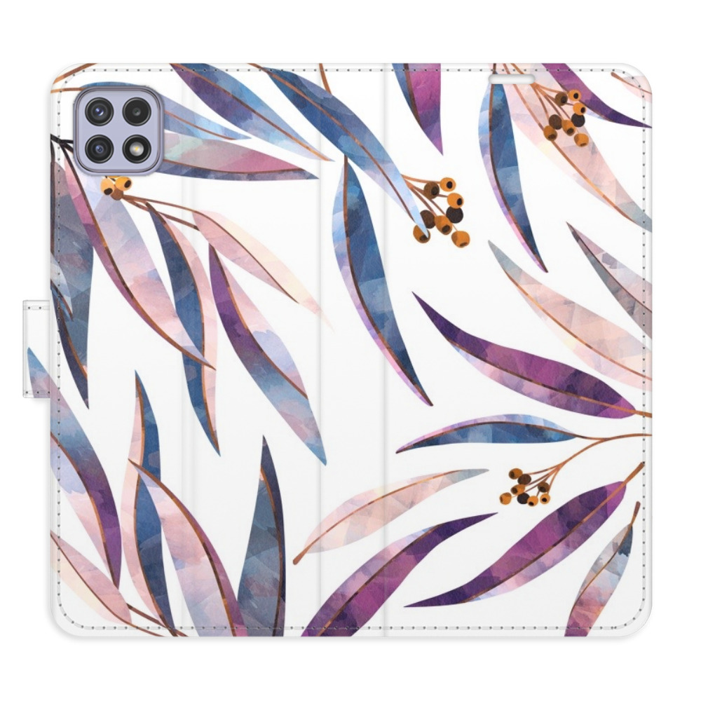 Flipové puzdro iSaprio - Ornamental Leaves - Samsung Galaxy A22 5G