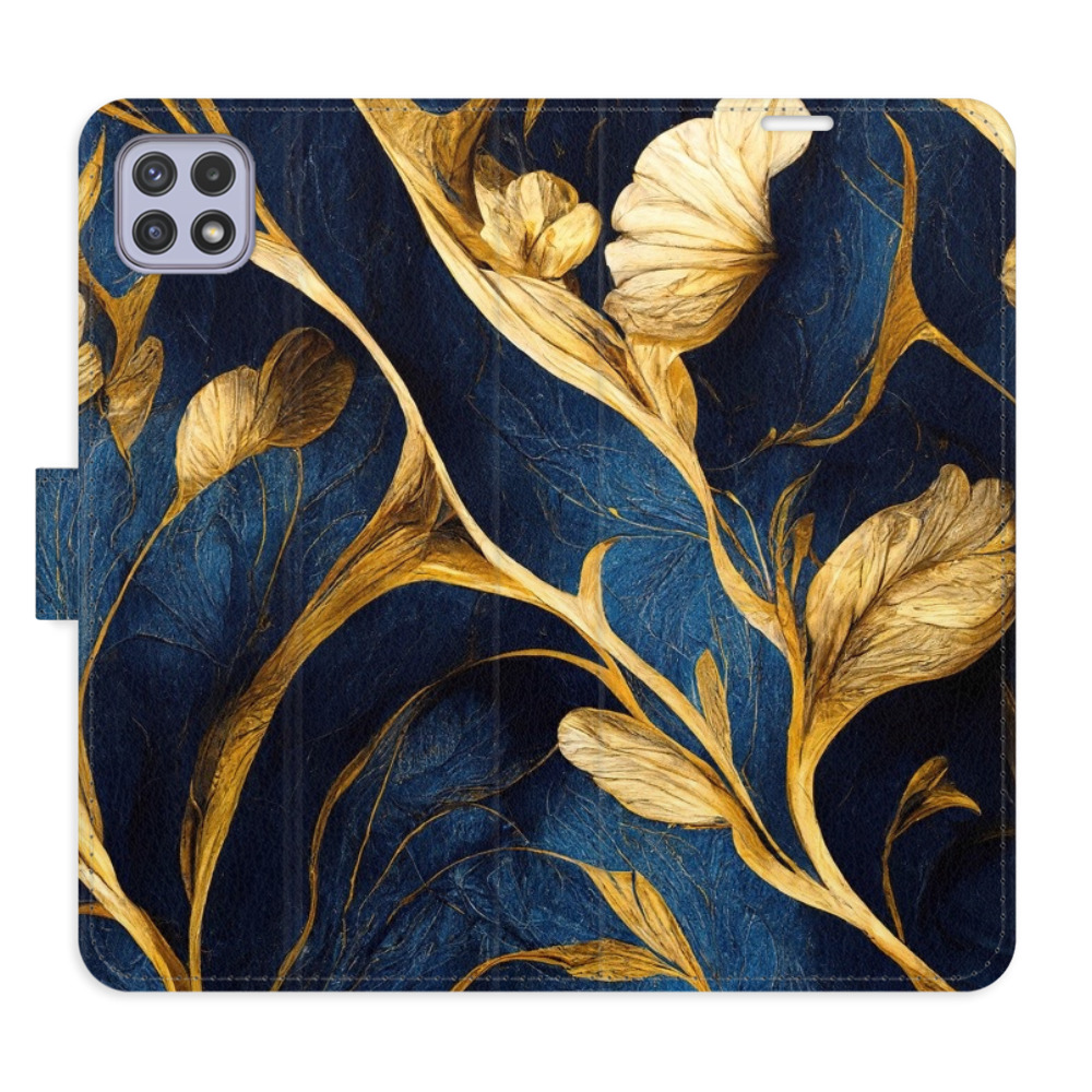 Flipové puzdro iSaprio - GoldBlue - Samsung Galaxy A22 5G