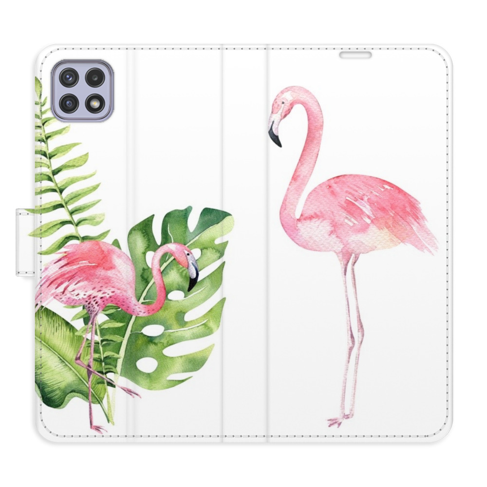 Flipové puzdro iSaprio - Flamingos - Samsung Galaxy A22 5G