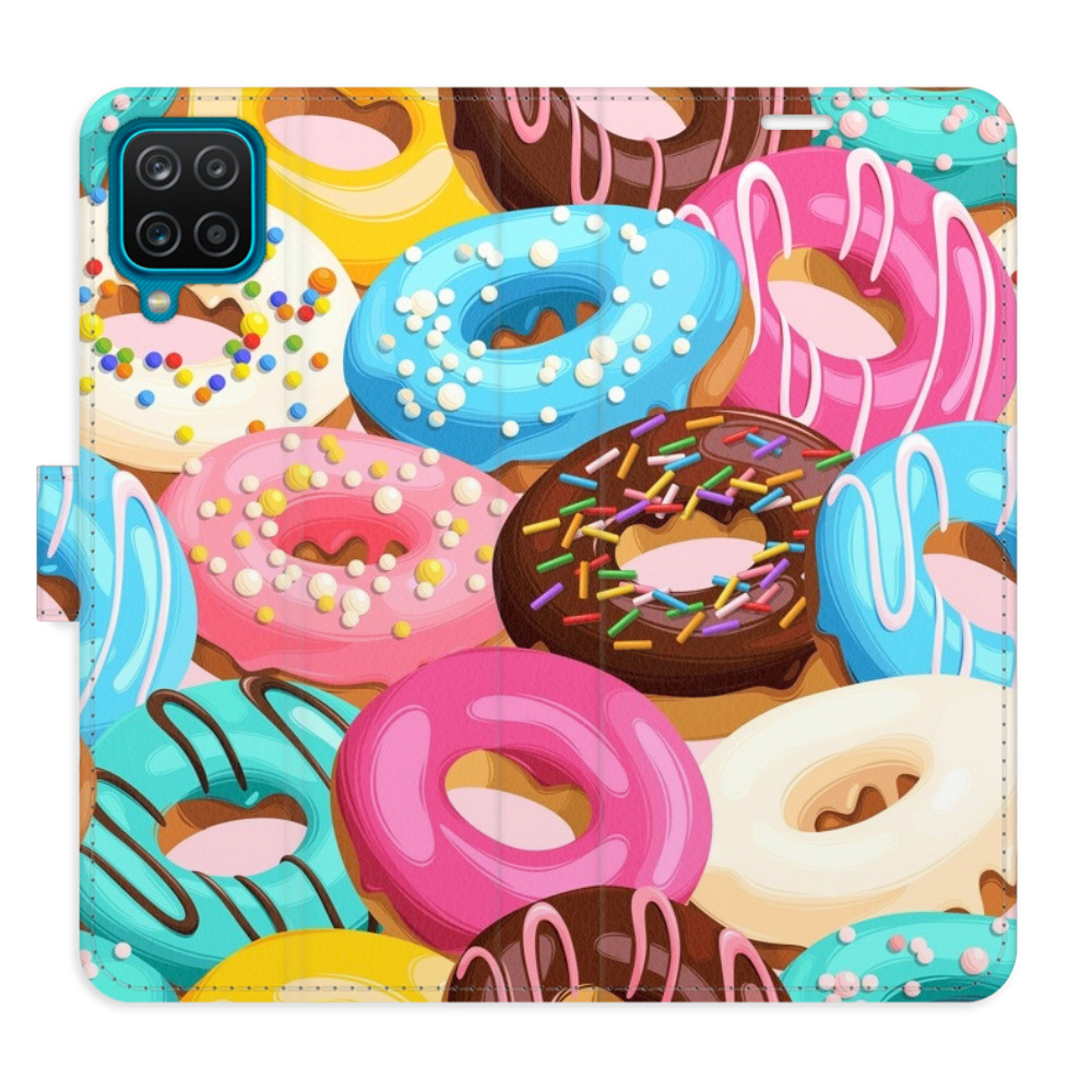 Flipové puzdro iSaprio - Donuts Pattern 02 - Samsung Galaxy A12