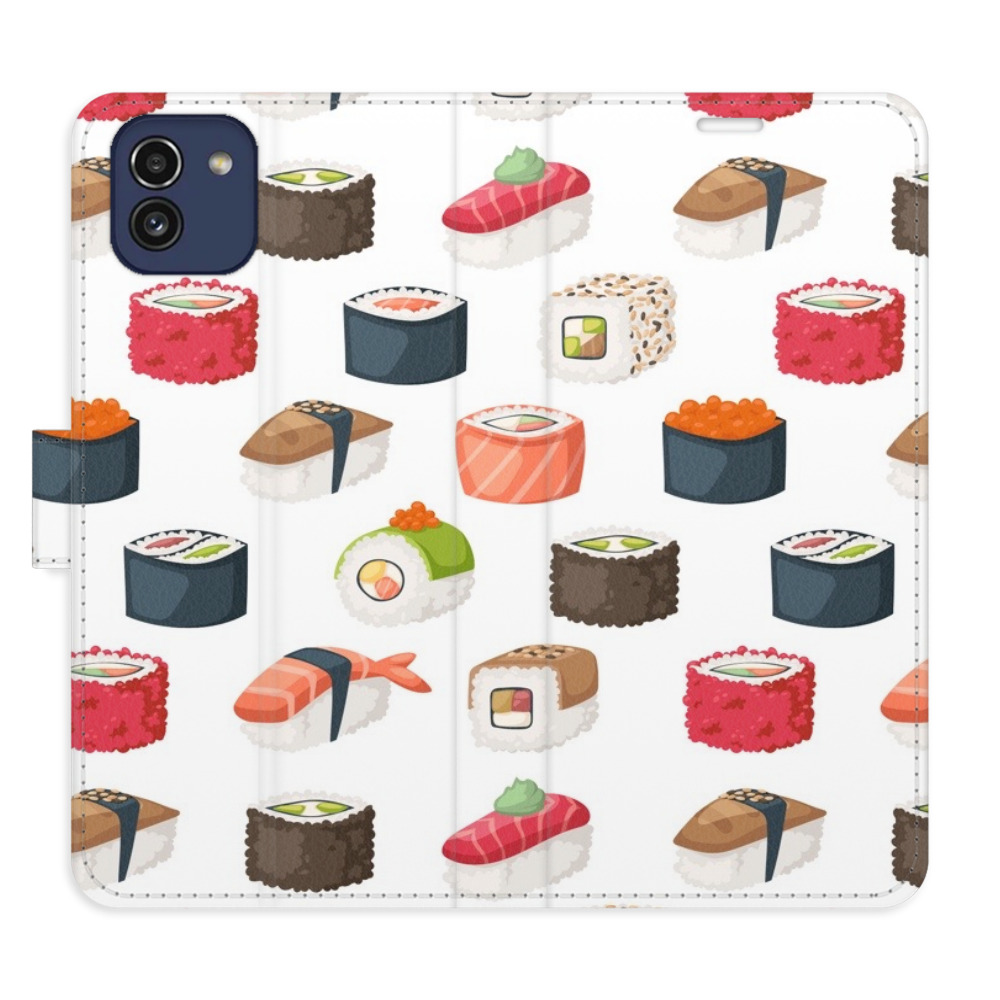 Flipové puzdro iSaprio - Sushi Pattern 02 - Samsung Galaxy A03