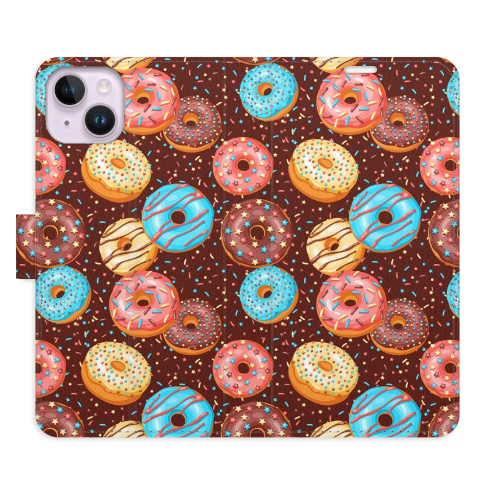 Flipové puzdro iSaprio - Donuts Pattern - iPhone 14 Plus