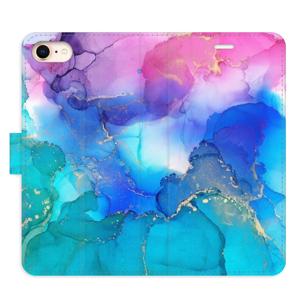 Flipové puzdro iSaprio - BluePink Paint - iPhone 7/8/SE 2020