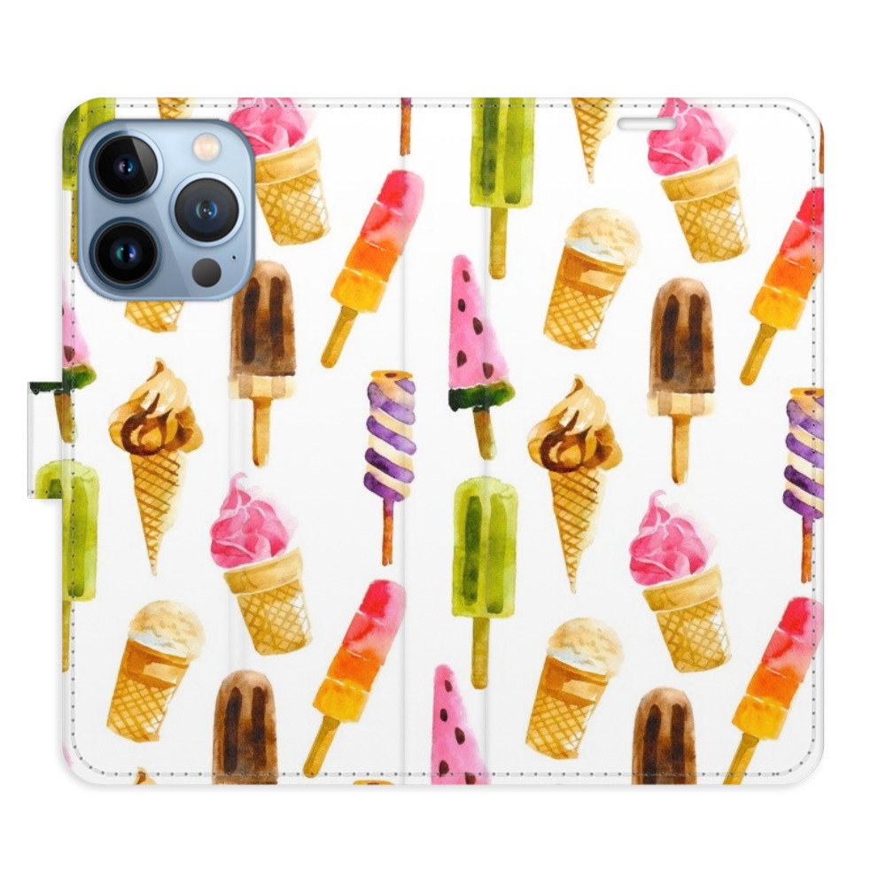Flipové puzdro iSaprio - Ice Cream Pattern - iPhone 13 Pro