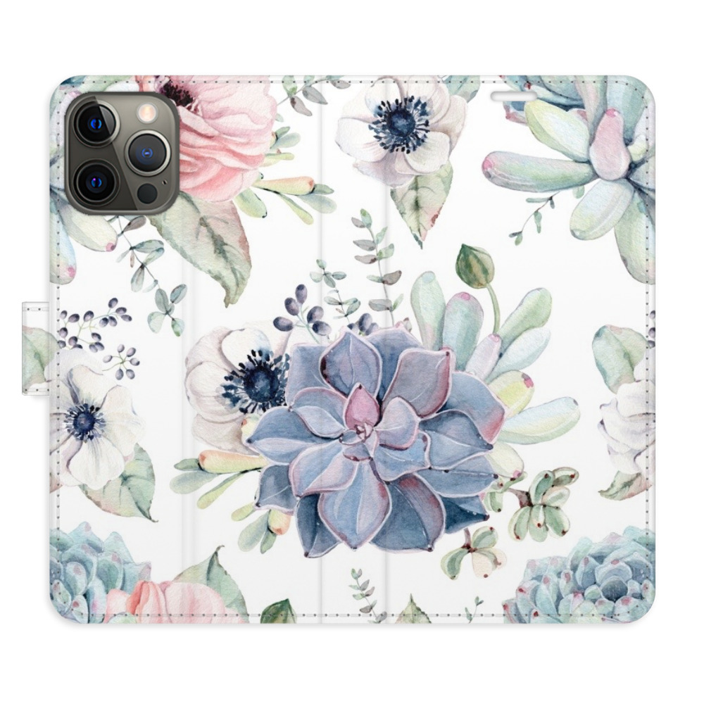 Flipové puzdro iSaprio - Succulents - iPhone 12/12 Pro