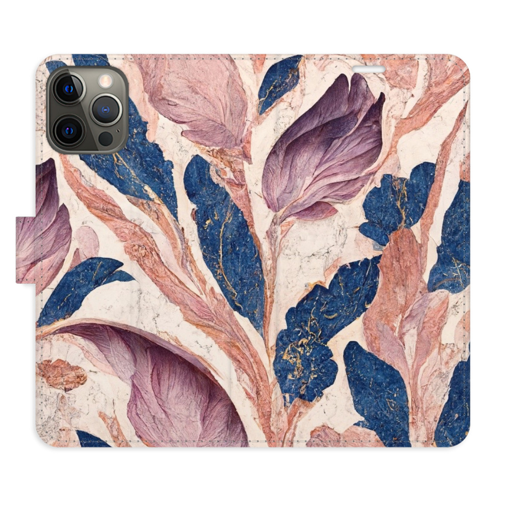 Flipové puzdro iSaprio - Old Leaves 02 - iPhone 12/12 Pro