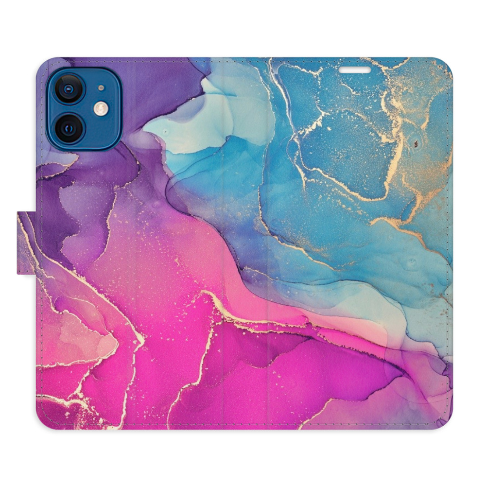 Flipové puzdro iSaprio - Colour Marble 02 - iPhone 12 mini