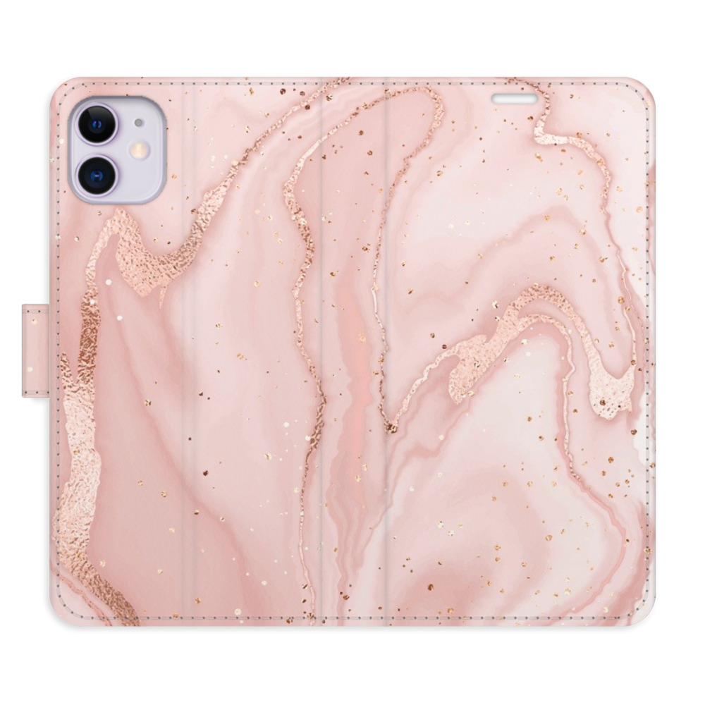 Flipové puzdro iSaprio - RoseGold Marble - iPhone 11