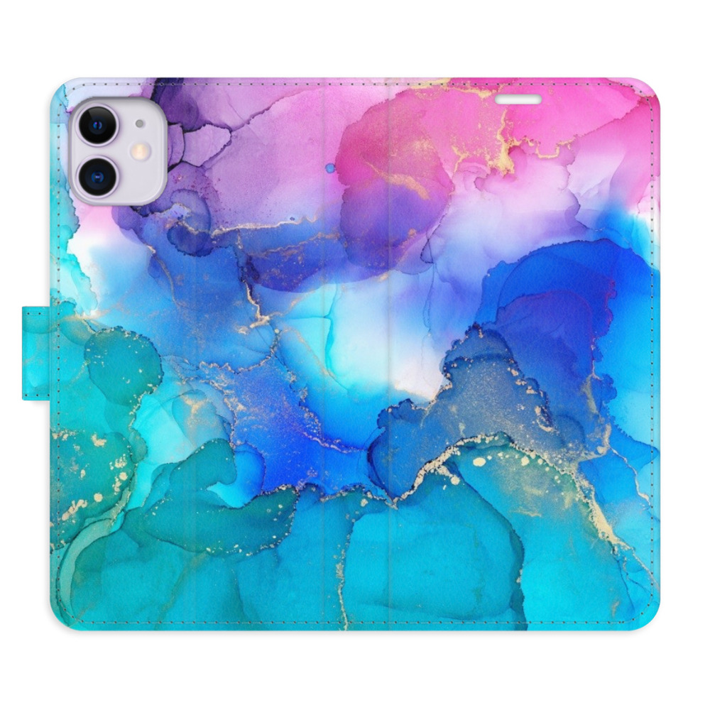 Flipové puzdro iSaprio - BluePink Paint - iPhone 11