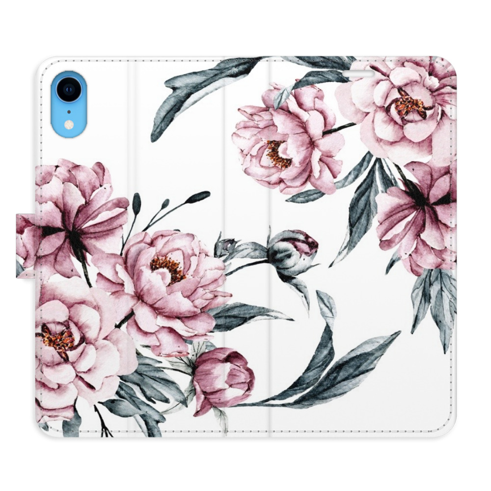 Flipové puzdro iSaprio - Pink Flowers - iPhone XR