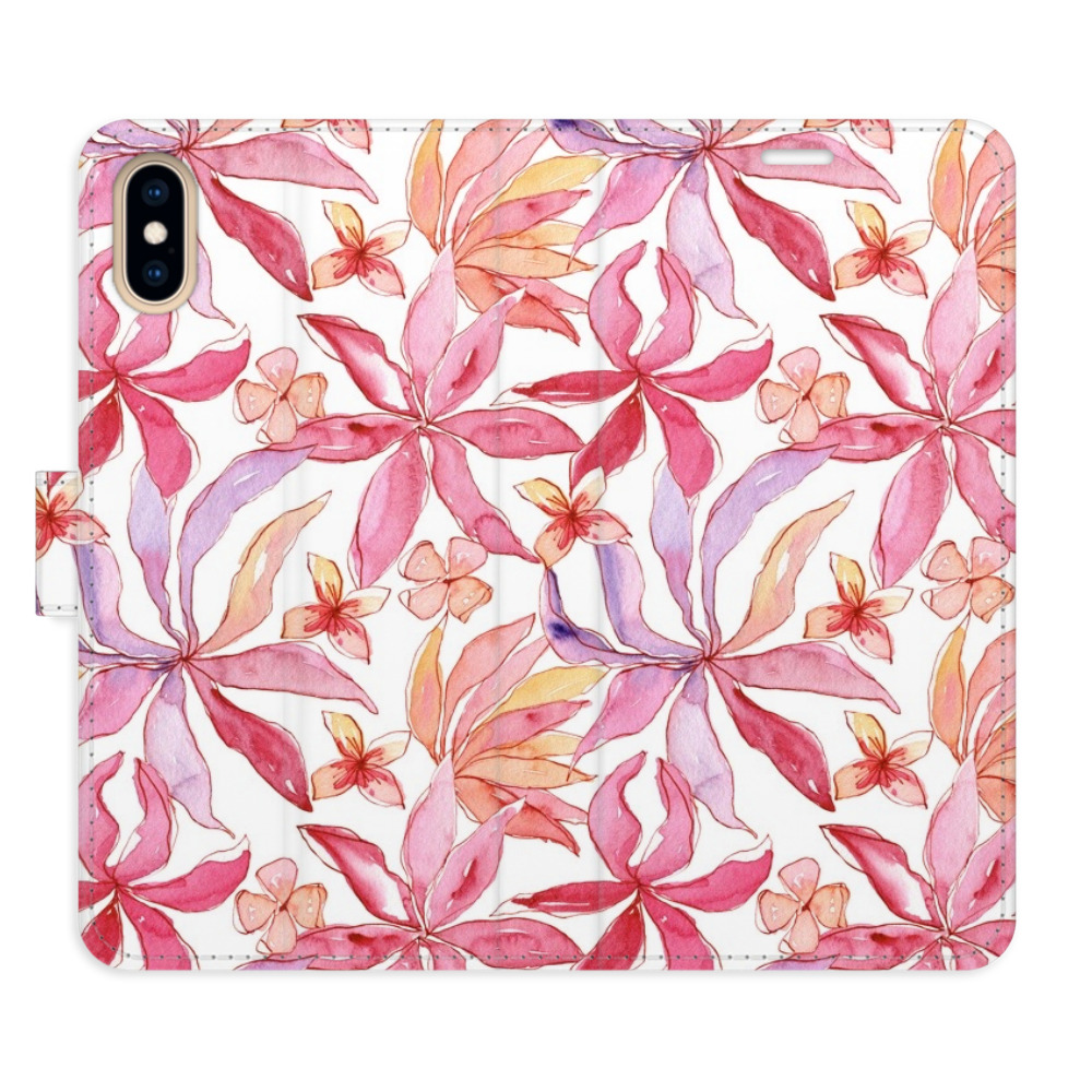 Flipové puzdro iSaprio - Flower Pattern 10 - iPhone X/XS