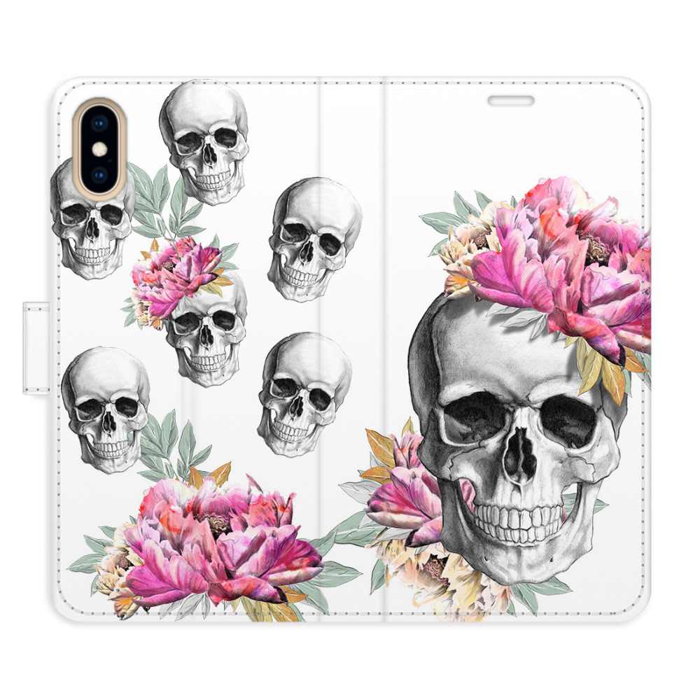 Flipové puzdro iSaprio - Crazy Skull - iPhone X/XS