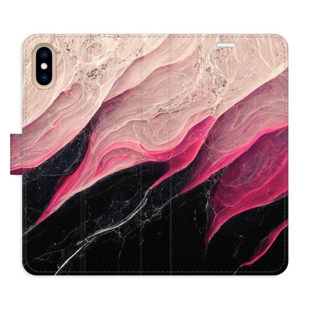 Flipové puzdro iSaprio - BlackPink Marble - iPhone X/XS